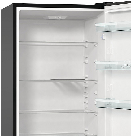Отдельностоящий двухкамерный холодильник Gorenje RK6201SYBK