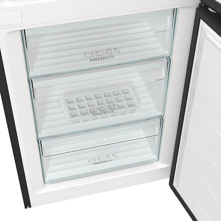 Отдельностоящий двухкамерный холодильник Gorenje RK6201SYBK