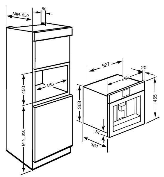 Встраиваемая кофемашина Smeg CMS8451P