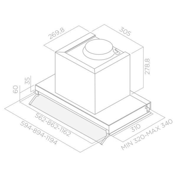 Встраиваемая вытяжка Elica Boxin IX/A/120 Встраиваемая вытяжка Elica Boxin IX/A/120