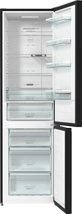 Отдельностоящий двухкамерный холодильник Gorenje NRK6201SYBK