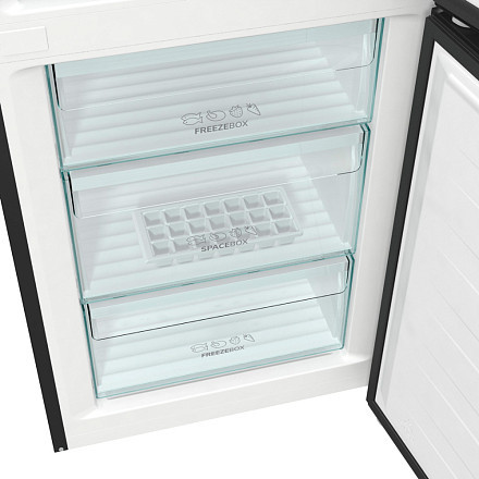 Отдельностоящий двухкамерный холодильник Gorenje NRK6201SYBK