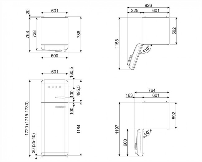 Холодильник Smeg FAB32LOR5