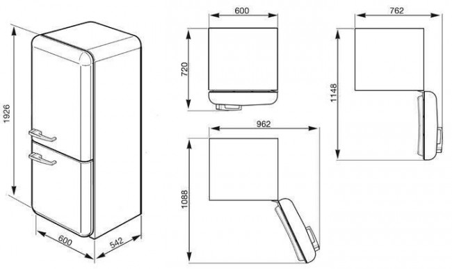 Холодильник Smeg FAB32LWH5